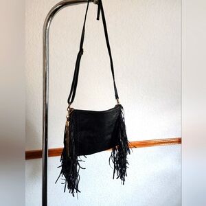 Black fringe purse
